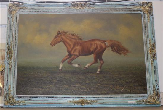 Oil painting of a horse